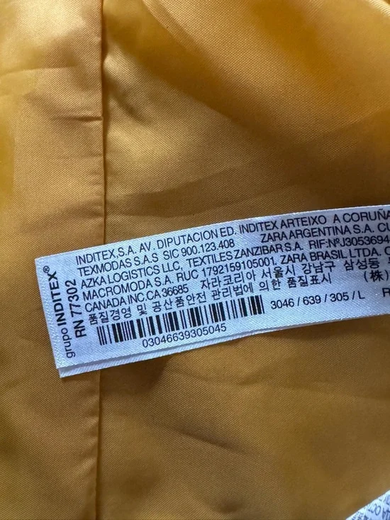 Zara Women's Yellow Snap-Front Leather Jacket - Picture 8 of 8